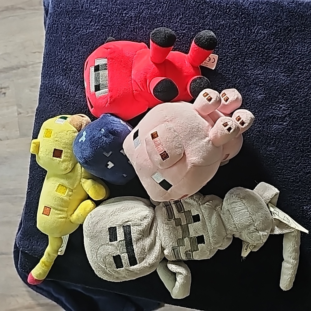Minecraft plushies....preowned